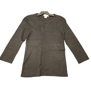 Avanzini Top Blouse Black Sz XL 85%‎ Silk